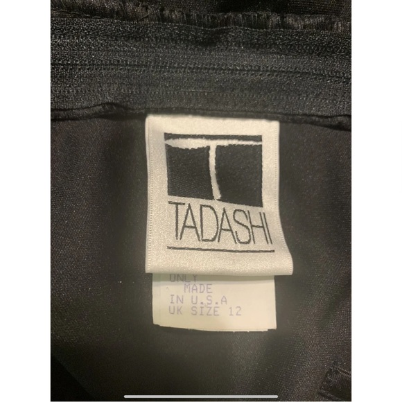 Vintage Tadashi Couture Satin Mermaid formal Dress Crystal rhinestone Brooch 10 - Picture 11 of 11